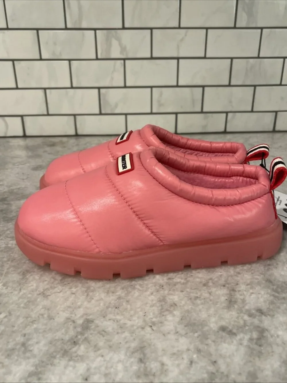 Hunter Cody Mules Size 4 Youth Big Girl Pink Insulated Waterproof Shoes New Tags